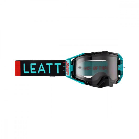 Leatt MX  Velocity 6.5  2023 szemüveg, fekete-kék, füst tükör lencse