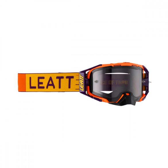 Leatt MX  Velocity 6.5  2023 szemüveg, narancs-fekete, füst tükör lencse