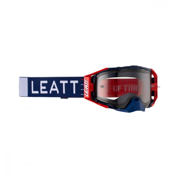 Leatt MX  Velocity 6.5  2023 szemüveg, kék-piros, füst tükör lencse