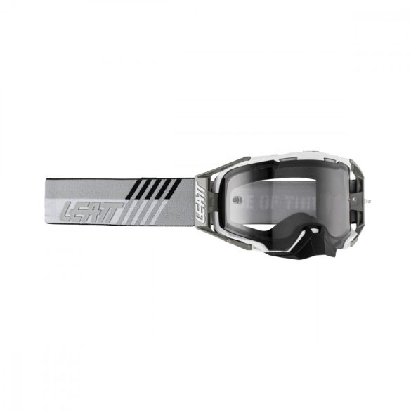 Leatt MX  Velocity 6.5  2023 szemüveg, fehér-szürke, füst tükör lencse