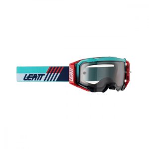 Leatt MX  Velocity 5.5  2023 szemüveg,aqua-piros, füst tükör lencse