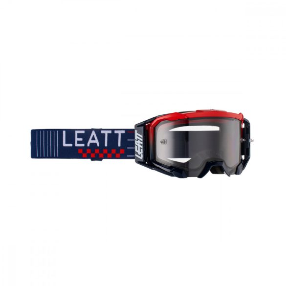 Leatt MX  Velocity 5.5  2023 szemüveg, kék-piros, füst tükör lencse