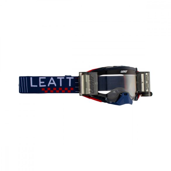 Leatt MX  Velocity 5.5 roll-off 2023 szemüveg, piros-kék, víztiszta lencse