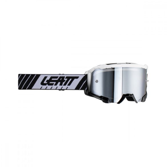 Leatt MX  Velocity 4.5 Iriz  2023 szemüveg,fekete-fehér, ezüst tükör lencse