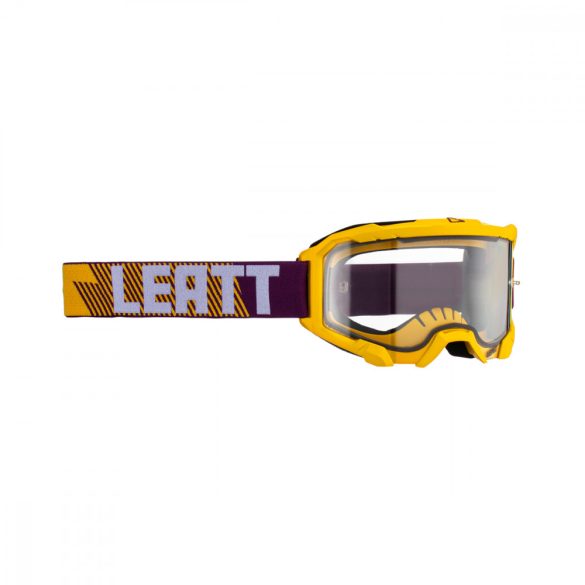 Leatt MX  Velocity 4.5  2023 szemüveg, fluosárga-lila, víztiszta lencse