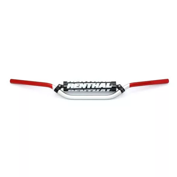 Renthal MX kormány (22mm), ezüst/piros, RC High, ezüst/piros szivaccsal