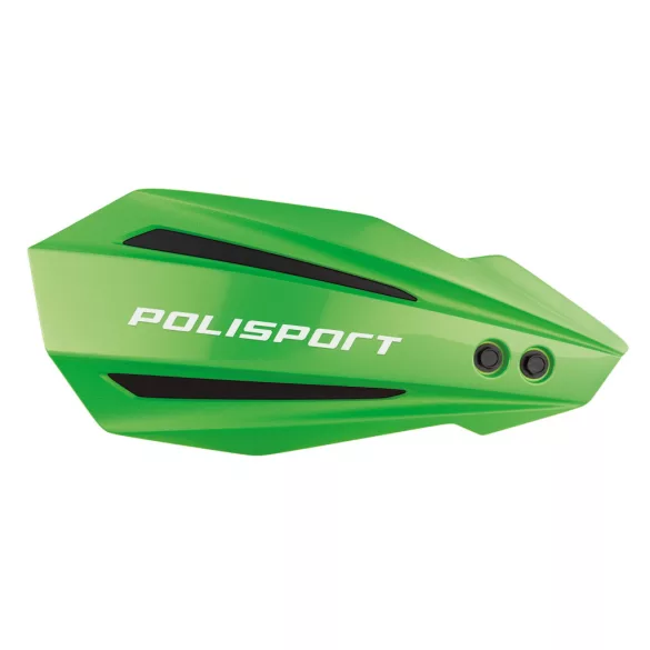 POLISPORT KÉZVÉDŐ (HANDBARY) BULLIT MODELL UNIVERZÁLIS 22/28MM-ES RÖGZÍTŐ KÉSZLETTEL KAWASAKI KXF 250 '20-22', KXF 450 '19-22', ZÖLD SZÍNBEN