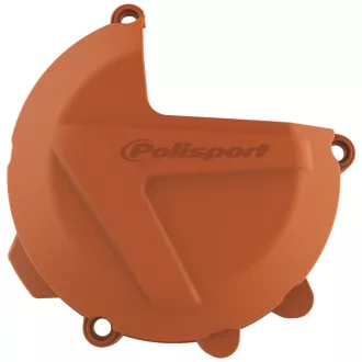   POLISPORT KIÁRUSÍTÁS KUPLUNGFEDÉL VÉDŐ KTM SX 250/300 '17-'22; EXC 250/300 '17-'23; HUSQVARNA TC 250 '17-'22; TE 250/300 '17-'23 NARANCSSÁRGA SZÍNŰ