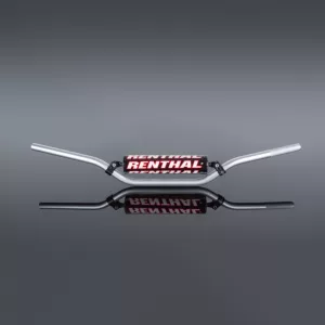 Renthal MX kormány (22mm), ezüst, Villopoto / Stewart modell, ezüst szivaccsal