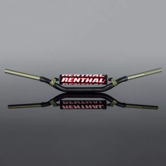 RENTHAL KORMÁNY 1,1/8 COLL (28,6MM) MX TWINWALL 991 FEKETE KTM SX/SX-F '09-'12; SUZUKI RM / RMZ '06-'13; YAMAHA YZF '18-'21 PÁRNÁZOTT FEKETE SZÍN SZIVACCAL
