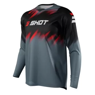   Shot racing moto devo kontra cross mez,neon szürke/fekete - piros, l