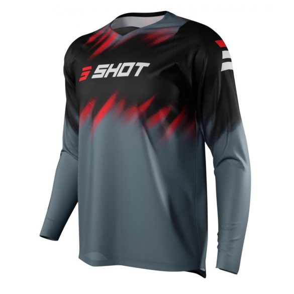 SHOT Racing Moto Devo Kontra cross mez,neon szürke-fekete-piros, XL