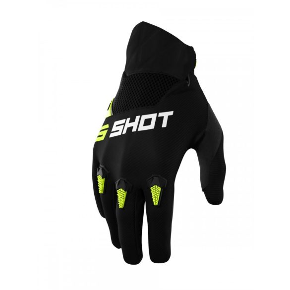 Shot Racing  2022 Moto Devo kesztyű, fekete-sárga, 2XL