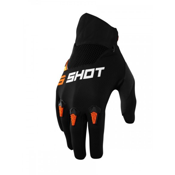 Shot Racing  2022 Moto Devo kesztyű, fekete-narancs, 3XL