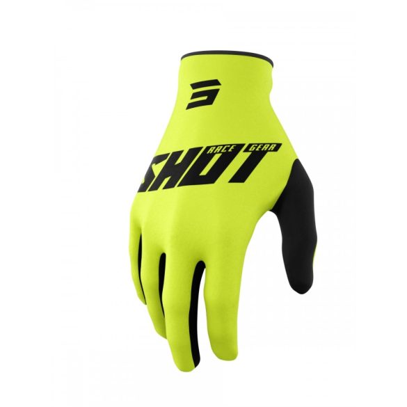 Shot Racing  2022 Devo Raw Burst kesztyű, neonsárga, 2XL