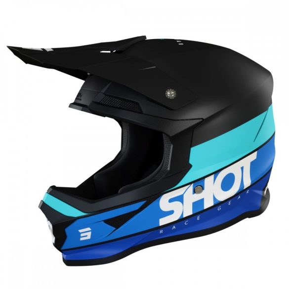 Shot Racing  Furious Story  kék-fekete matt  bukósisak, XL