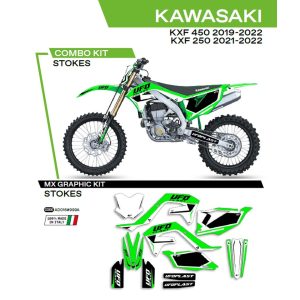 Ufo komplett matrica szett, Kawasaki KXF 250 '21-'22; KXF 450 '19-'22