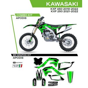 Ufo komplett matrica szett, Kawasaki KXF 250 '21-'22; KXF 450 '19-'22