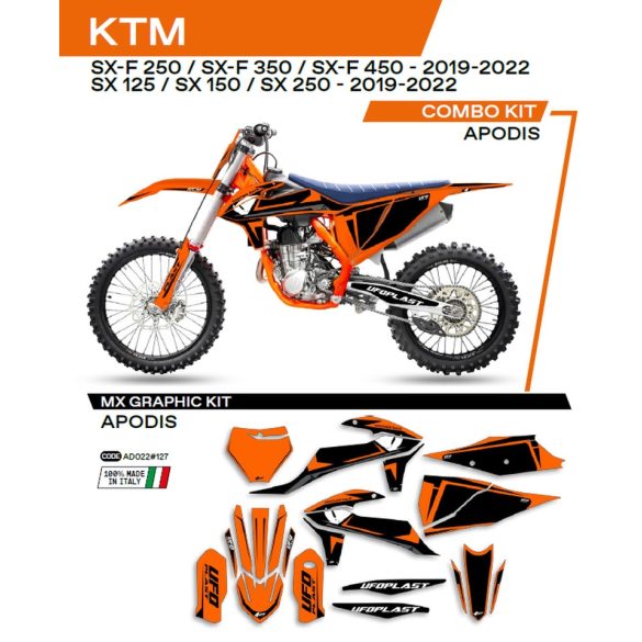 Ufo komplett matrica szett, KTM  SX/SXF 125/150/250/350/450 '19-'22