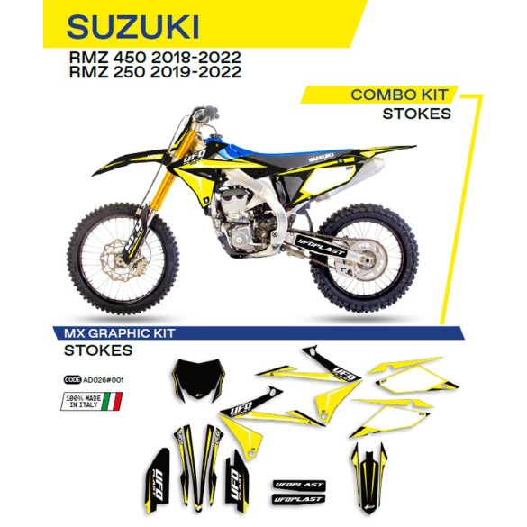 Ufo komplett matrica szett, Suzuki RMZ 250 '19-'22; RMZ 450 '18-'22