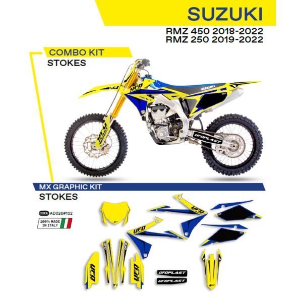 Ufo komplett matrica szett, Suzuki RMZ 250 '19-'22; RMZ 450 '18-'22