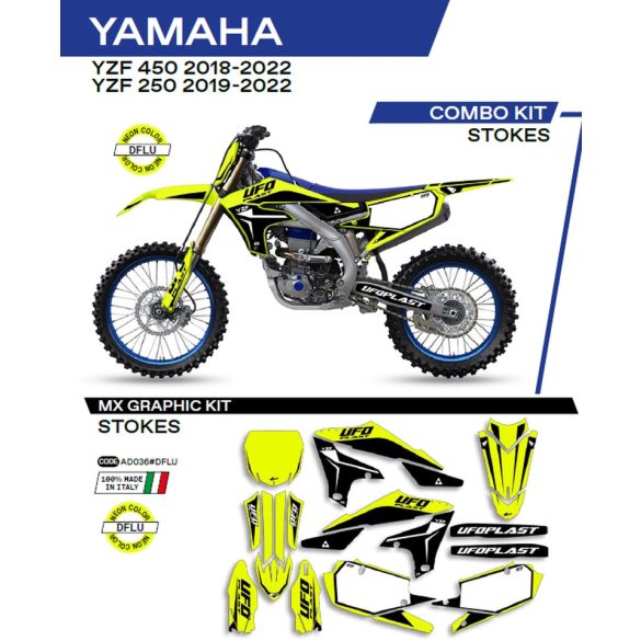 Ufo komplett matrica szett, Yamaha 250 '19-'22; YZF 450 '18-'22