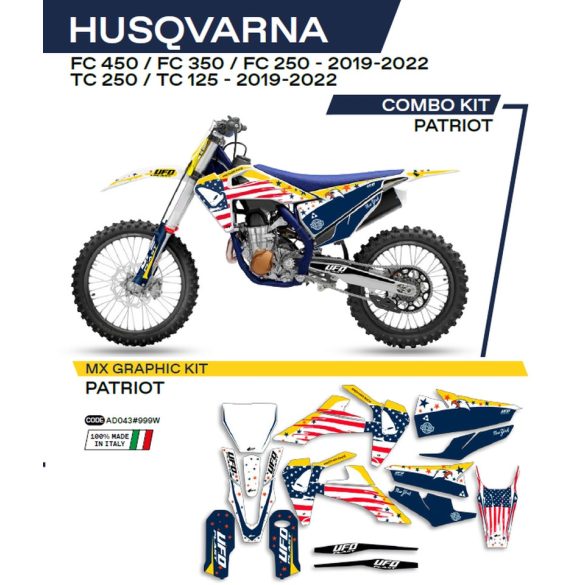 Ufo komplett matrica szett, Husqvarna TC 125/250 '19-'22; FC 250/350/450 '19-'22 2T