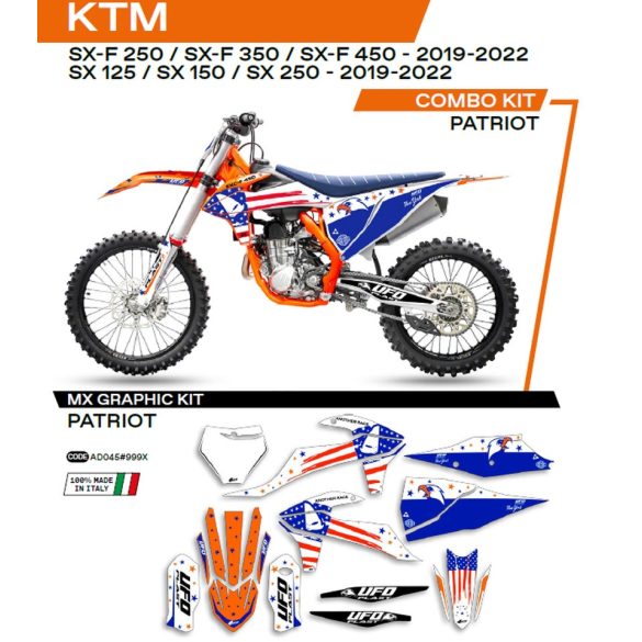 Ufo komplett matrica szett, KTM  SX/SXF 125/150/250/350/450 '19-'22