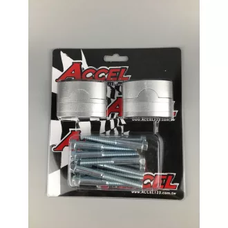Accel kormánybefogó 22mm, univerzális, ezüst