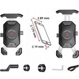 Biketec telefontartó konzol - típus "R15-metal" kormányra és tükörre szerelhető