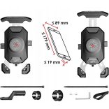 Biketec telefontartó konzol wireless töltővel -  "R15PD", kormányra vagy tükörre szerelhető