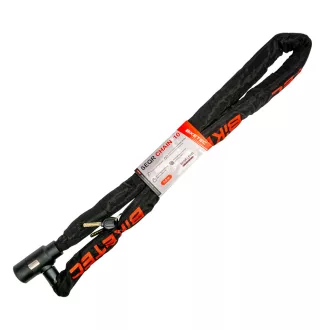   Biketec seqr lánc CP 1,5m/10mm - es láncszem, beépített zár, 3 kulcs