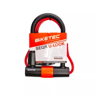   Biketec seqr u - lakat kábellel méret: 10MM - es kábel, 1,2M lakattal 180mm x 260mm, 3 kulcs, 16MM - es bilincs kengyel