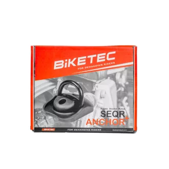   Biketec seqr biztonsági rögzítő horgony 135mm x 116mm, 3 kulcs, 14MM - es bilincs rögzítőcsavarok a készletben