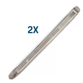   Biketec 2 db - os készlet: egyenes/lapos gumiabroncs - szerelő vasak 300 x 25 x 9 mm 30 cm