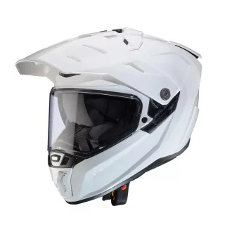   Caberg Tanami Solid dual adventure bukósisak plexivel és napellenzővel fényes fehér XXL