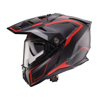   Caberg Tanami Carbon Gravity dual adventure bukósisak piros/szürke L
