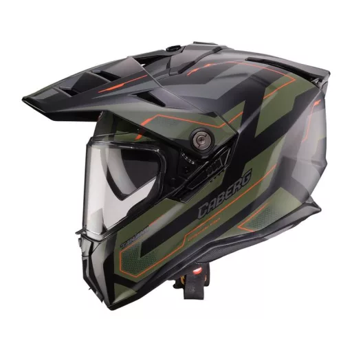 Caberg Tanami Ranger dual adventure bukósisak matt fekete/khaki/narancs M