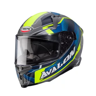   Caberg Avalon X Optic zárt bukósisak matt szürke/kék/fluo sárga M