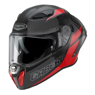   Caberg Drift Evo II Carbon Nova Red zárt bukósisak napszemüveggel fekete/szürke/piros, Pinlock lencsével L