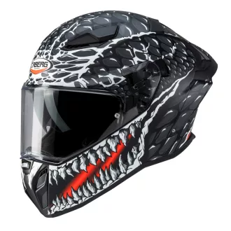   Caberg Drift Evo II Crok zárt bukósisak napszemüveggel matt fekete/fehér/piros, Pinlock lencsével XL