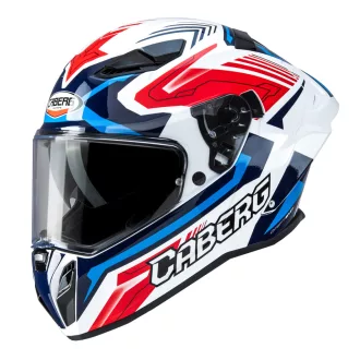   Caberg Drift Evo II Jarama zárt bukósisak napszemüveggel fehér/piros/kék, Pinlock lencsével S