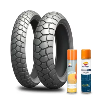   MICHELIN KOMPLET OPON (CAI993727/25) 120/70R19 ANAKEE ADVENTURE 60V TL/TT M/C PRZÓD DOT 2025 + (CAI429465/25) 150/70R17 ANAKEE ADVENTURE 69V TL/TT M/C TYŁ DOT 2025 + SET REPSOL
