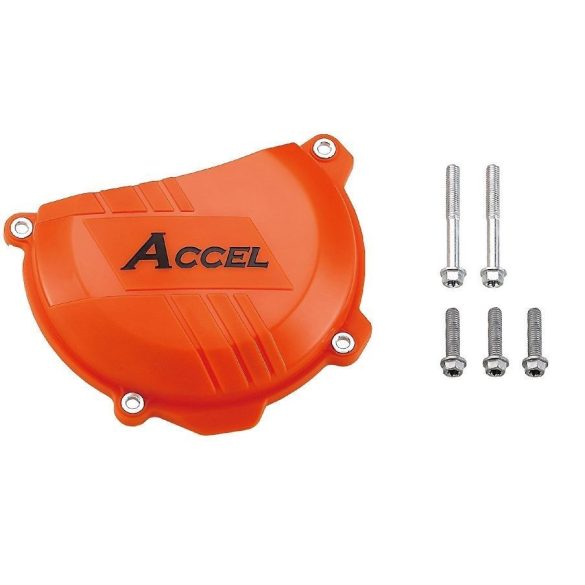 Accel kuplung oldali dekni védő narancs KTM SXF450 '13-, EXCF450 '12-, EXC 500