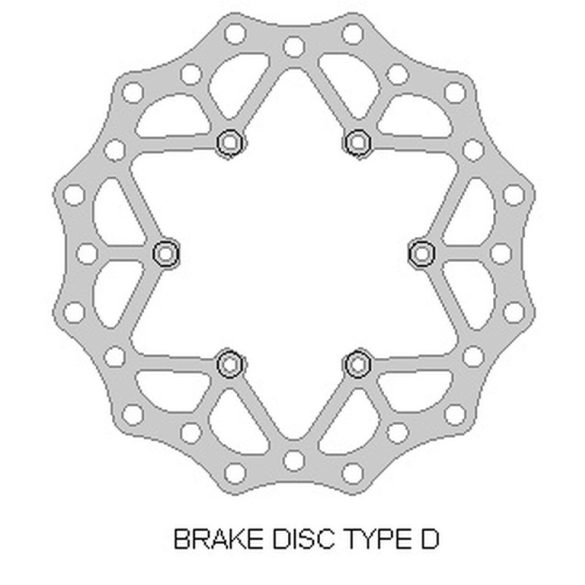 Delta Braking hátsó féktárcsa,  BETA 2T/4T '13-21 - hullámos (220X108.2X4MM) (6X6.5MM) (260X120.3X4MM) (4X8.5MM) 