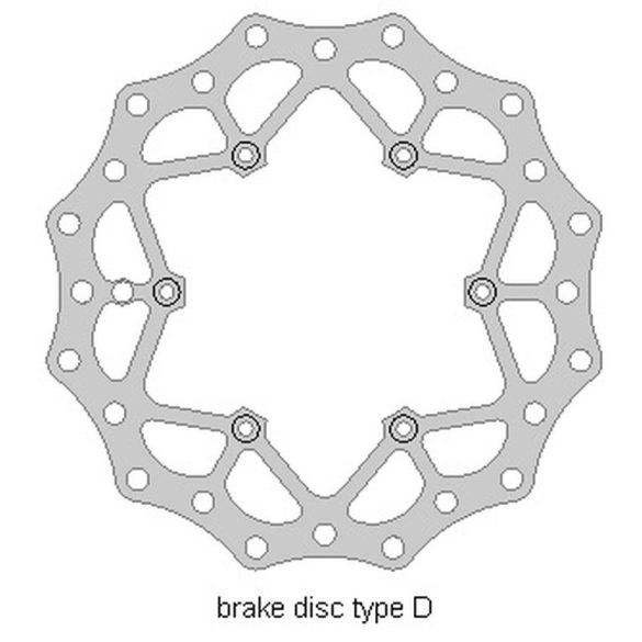 D braking első féktárcsa - BETA 2T/4T '13-21, WAVE (260X126,5X3MM) (6X6,5MM)