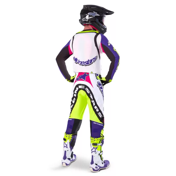 Alpinestars Supertech Dirt Studios LE violet-pink-fluoyellow ruhaszett