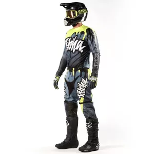 Pitcha Dripp grey-fluo yellow ruhaszett