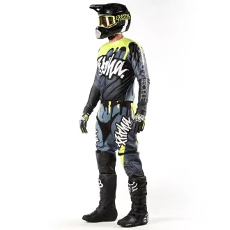 Pitcha dripp szürke - fluo sárga ruhaszett