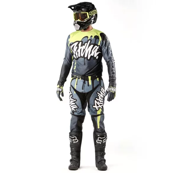 Pitcha Dripp grey-fluo yellow ruhaszett